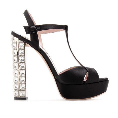 miu miu sandals black